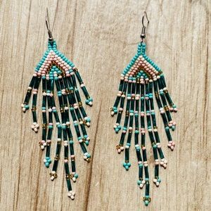 Native Cora Artisan Beaded Earring Set